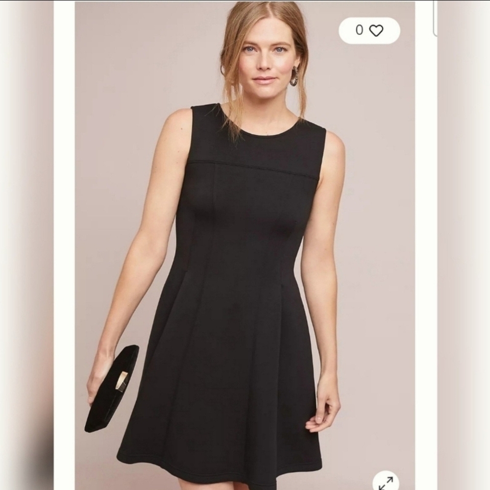Anthropologie Black Sleeveless Dress
